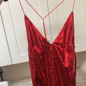 Eveuel sequin red cocktail dress